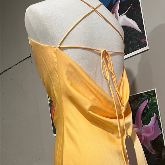 Meshki Sunny Yellow dress with lace NWTS - Picture 3 of 8